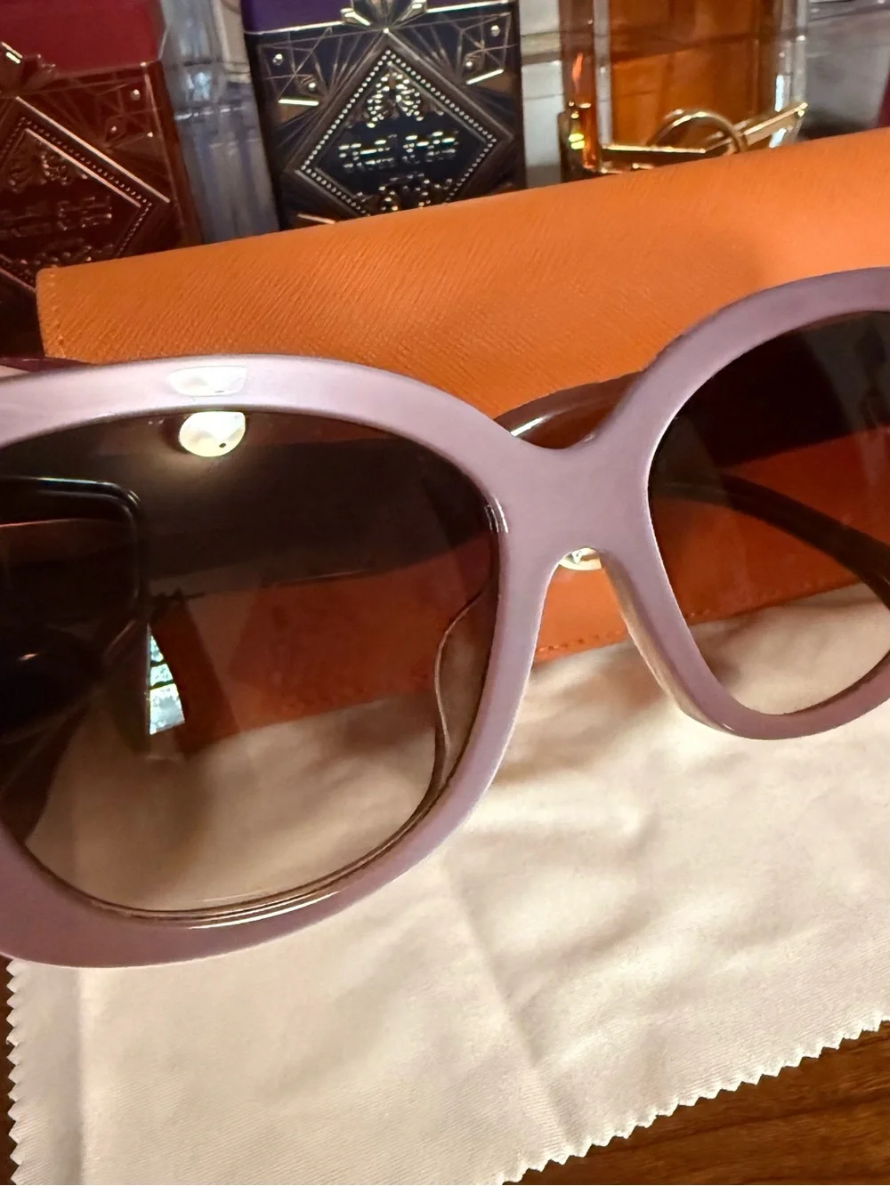 Tory Burch Oversized Sunglasses in Mauve Pink Purplish